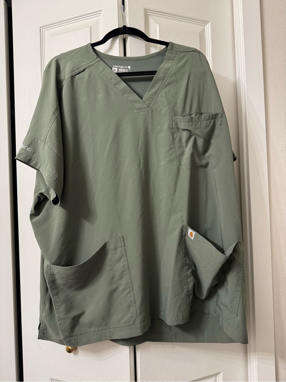 Olive Green Scrub Top